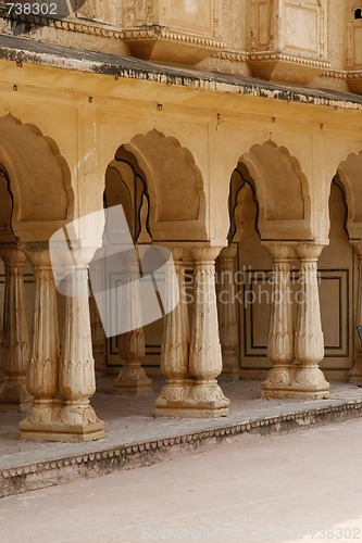 Image of Empty corridor in an abandoned Amber Fort. India