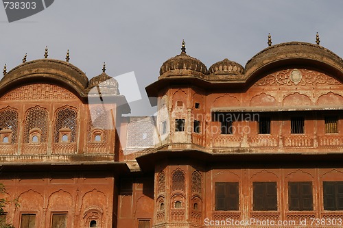 Image of Beautiful old building of Jaipur (Pink City). India