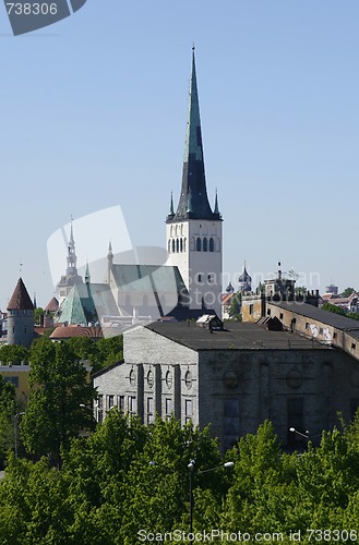 Image of St. Olaf's church (Oleviste Kirik) in Tallinn, Estonia  