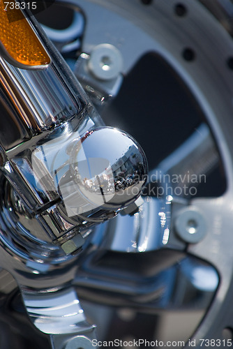 Image of Motorbike chrome abstract