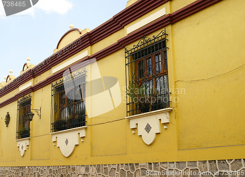 Image of Typical bright Mexican house