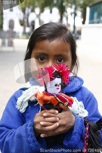 Image of A small child from a local indigenous tribe, Mexico