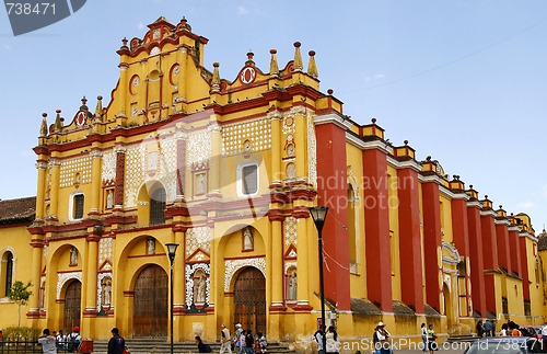 Image of Templo de Santo Domingo cathedral in San Cristobal de las Casas,