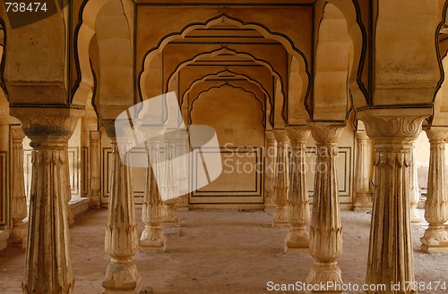Image of Empty corridor in an abandoned Amber Fort. India