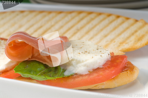 Image of panini caprese and parma ham