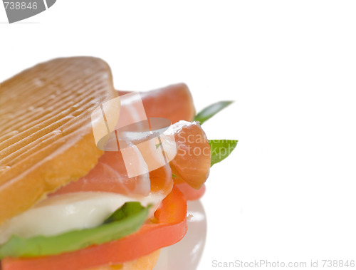 Image of panini caprese and parma ham