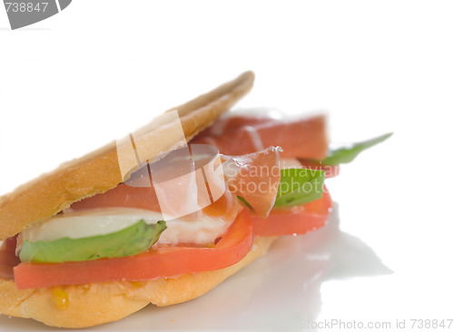 Image of panini caprese and parma ham