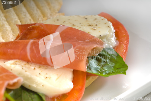 Image of panini caprese and parma ham