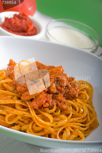 Image of tomato and chicken pasta