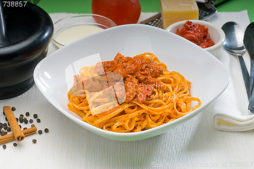 Image of tomato and chicken pasta