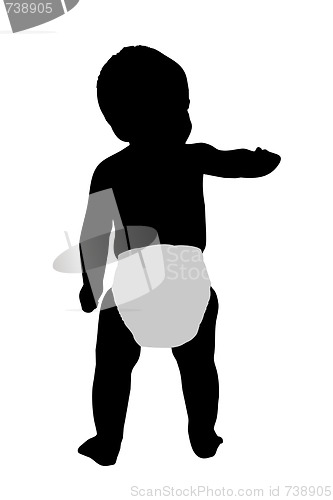 Image of Toddler Silhouette Illustration