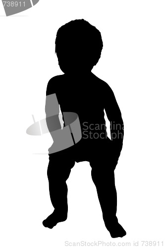 Image of Toddler Silhouette Illustration