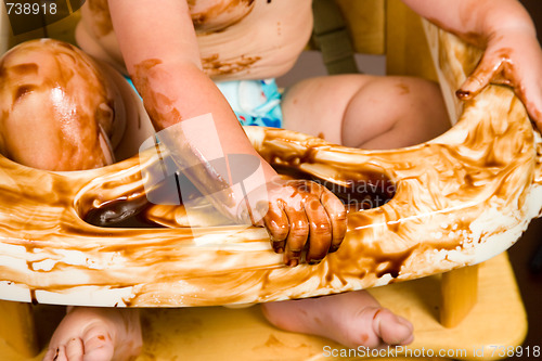 Image of Messy Baby Isolated