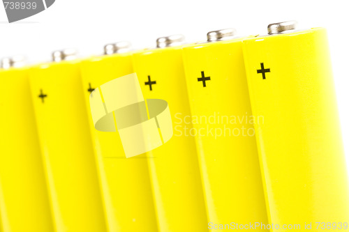 Image of yellow alkaline batteries