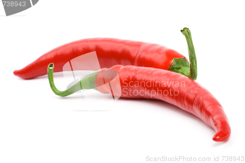 Image of two red chilly peppers