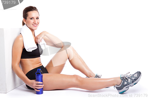 Image of Beautiful exercise woman