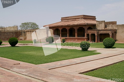 Image of Courtyard of an abandoned temple in Fatehpur Sikri, Rajasthan, I