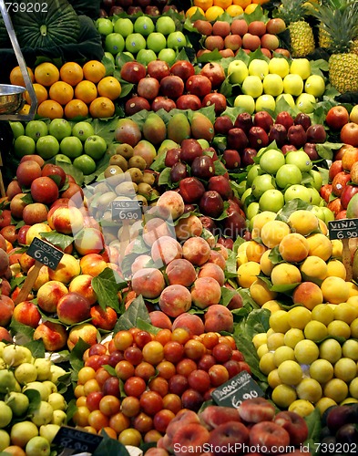 Image of Fresh fruits on the market stall