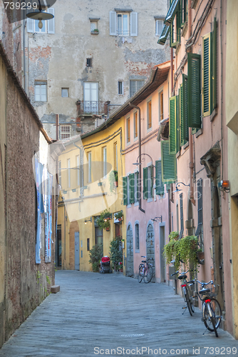 Image of Typical Tuscan Street, Lucca, Italy, October 2009