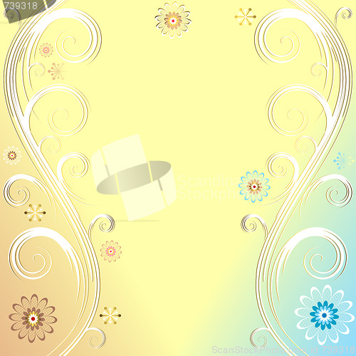 Image of Floral decorative frame 