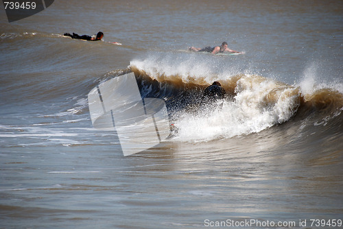 Image of Surfer in Galveston, Texas, 2008