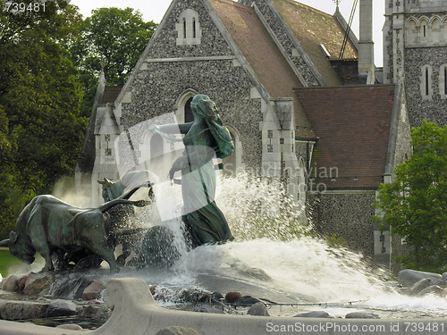 Image of Detail of a fountain in Denmark