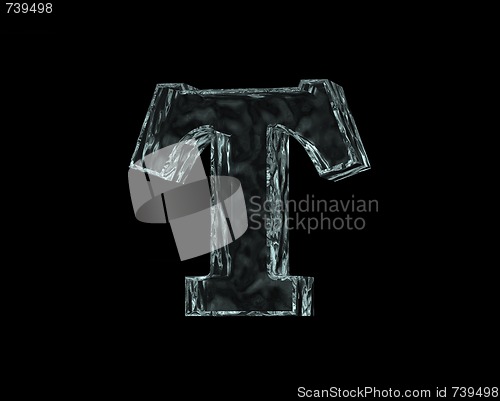 Image of frozen letter T