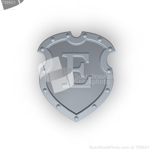 Image of shield with letter E