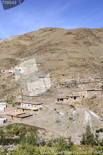 Image of View of a village in the Atlas Mountains, Morocco