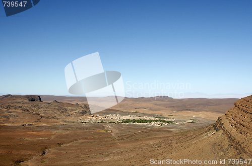 Image of View of a village in the Atlas Mountains, Morocco