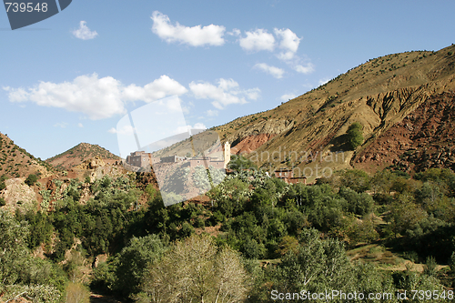 Image of View of a village in the Atlas Mountains, Morocco