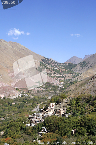 Image of Houses in the village of Imlil in Toubkal National Park, Morocco