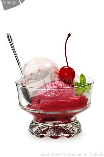 Image of Ice cream in dish