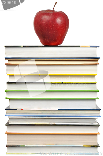 Image of Books and Apple