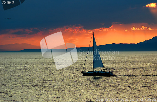 Image of Sunset at sea