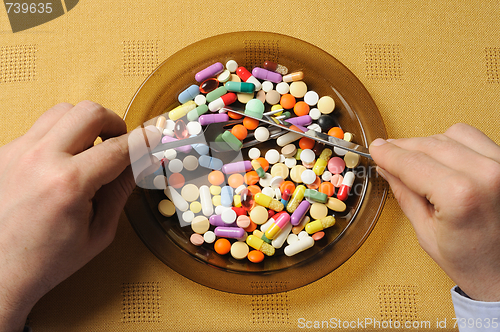 Image of Plate with Pills