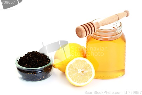Image of tea with honey and lemon