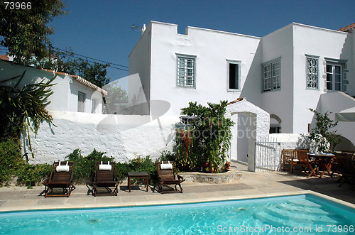 Image of Greek island hotel