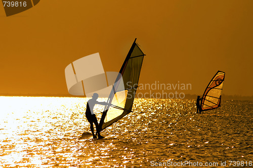 Image of Two windsurfers