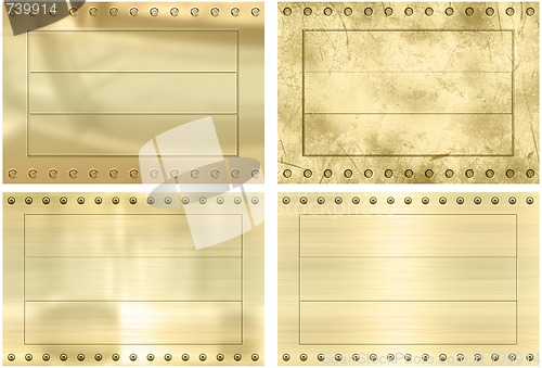 Image of four gold flags of Austria