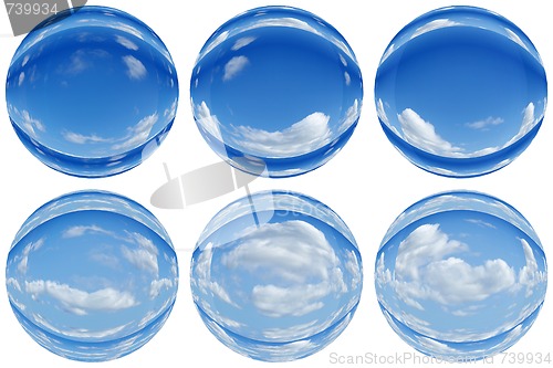 Image of blue sky orb ball bubble