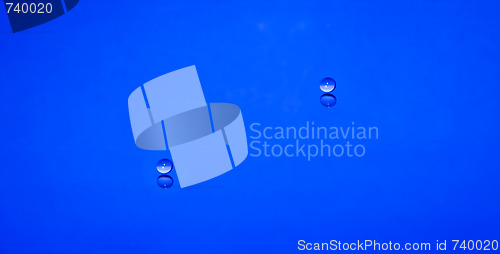 Image of Two waterdrops in blue tone