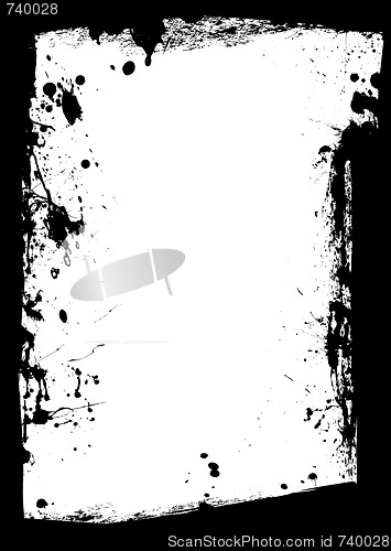 Image of black grunge border splat