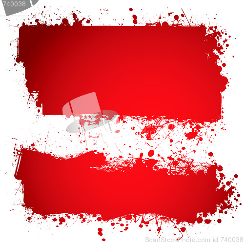 Image of blood red ink banner