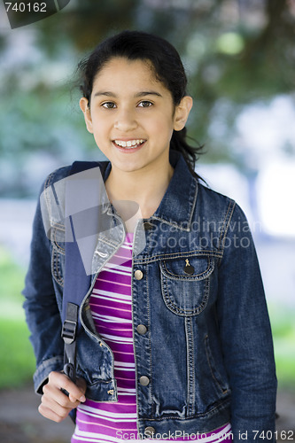 Image of Portrait Of Tween Girl Smiling