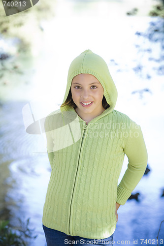 Image of Portrait Of Tween Girl Smiling