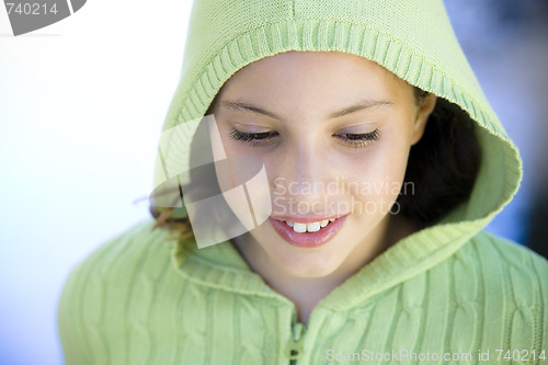 Image of Portrait Of Thoughtful Tween Girl