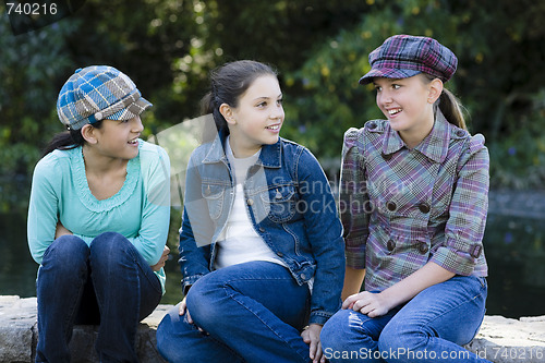 Image of Three Tween Girlfriends