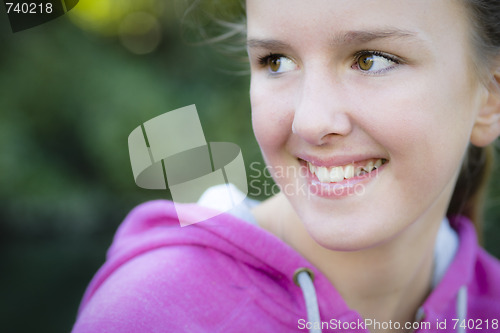 Image of Portrait Of Smiling Tween Girl