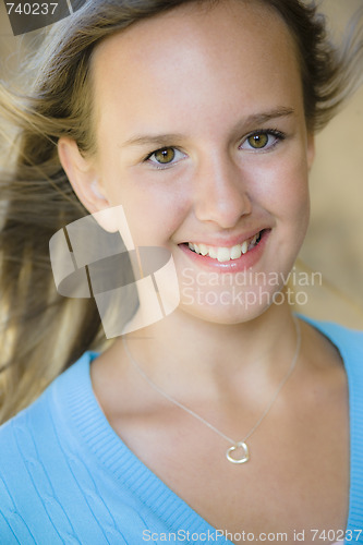 Image of Portrait Of Tween Girl Smiling